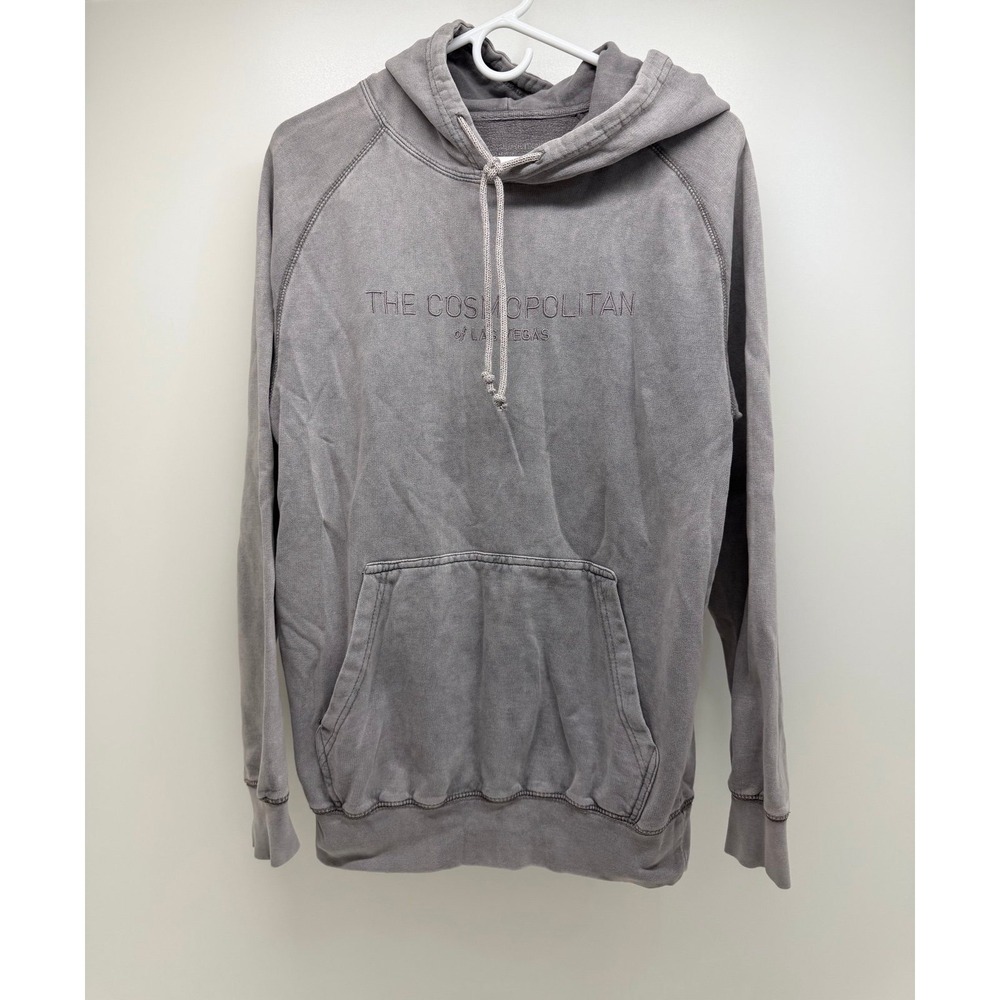 The Cosmopolitan Las Vegas Hoodie Gray Embroidered Pullover Sweatshirt Unisex